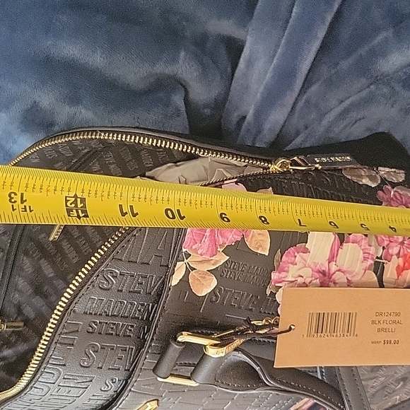Steve Madden BLK Floral Brelli DR124790 Cross body-Handbag NWT! - Picture 14 of 16